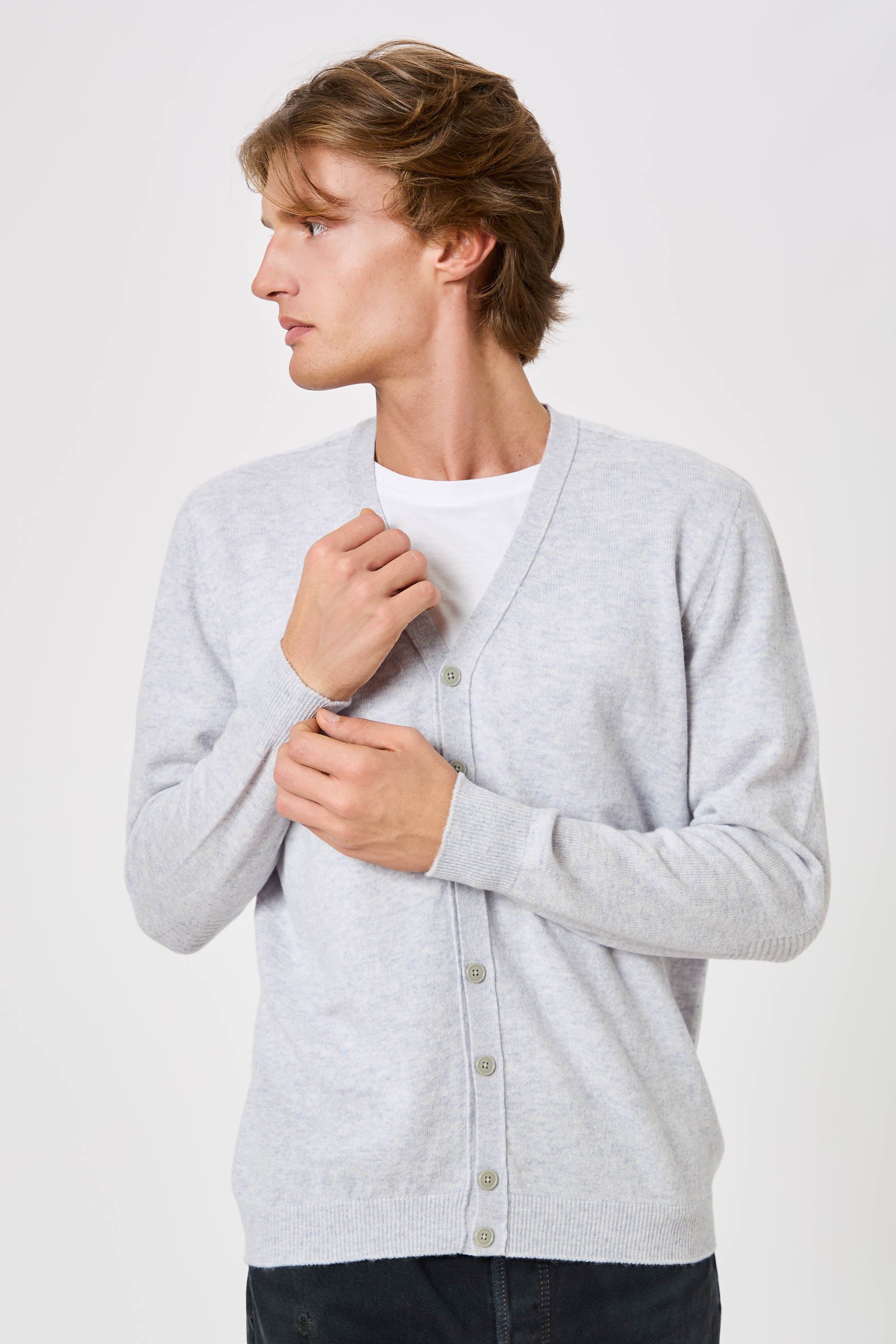 Man Buttoned Cardigan