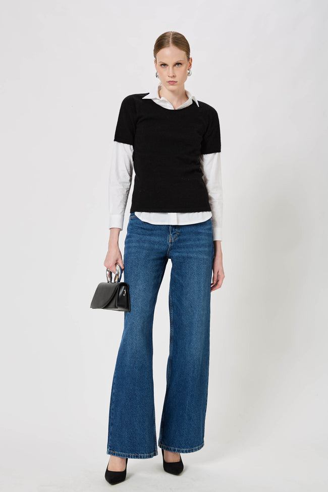 Half Sleeve Crew Neck