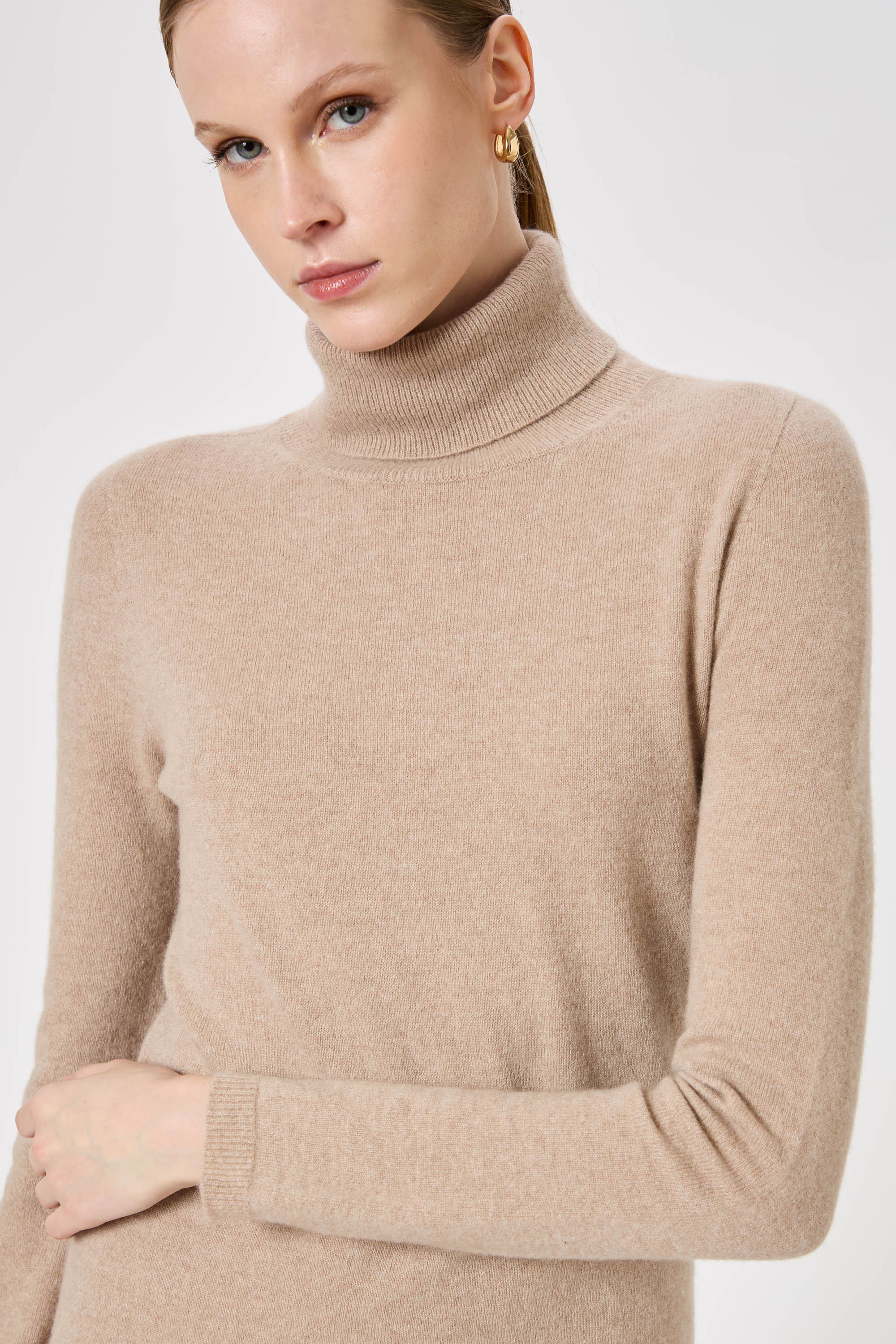 Turtleneck Long Woman Dress