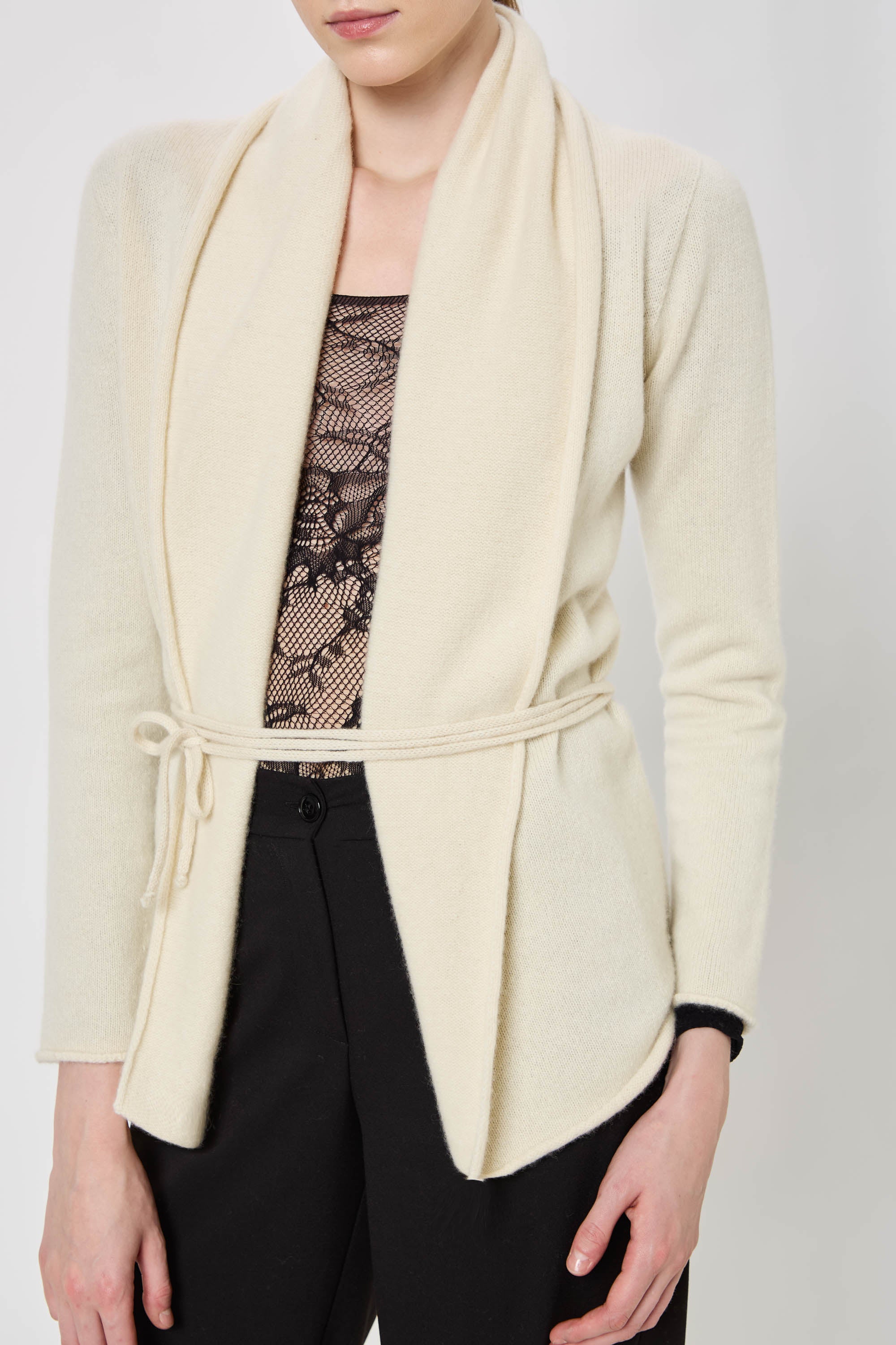 Cardigan Con Intreccio Donna